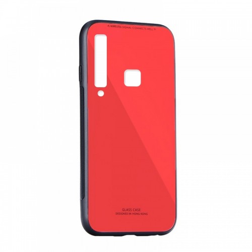 Θήκη Forcell Glass Case Back Cover για Samsung Galaxy A9 2018  (Κόκκινο)