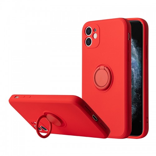 Θήκη Vennus Silicone Ring Back Cover για iPhone 13 Pro (Κόκκινο)