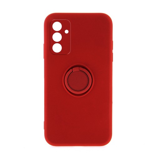 Θήκη Silicone Ring Back Cover με Προστασία Κάμερας για Samsung Galaxy A13 5G (Κόκκινο) 