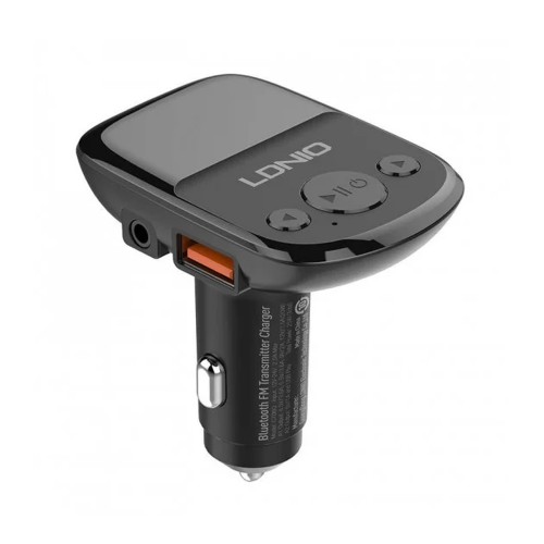 Φορτιστής Αυτοκινήτου LDNIO C706Q Bluetooth FM Transmitter με Καλώδιο USB to Lightning (Μαύρο)
