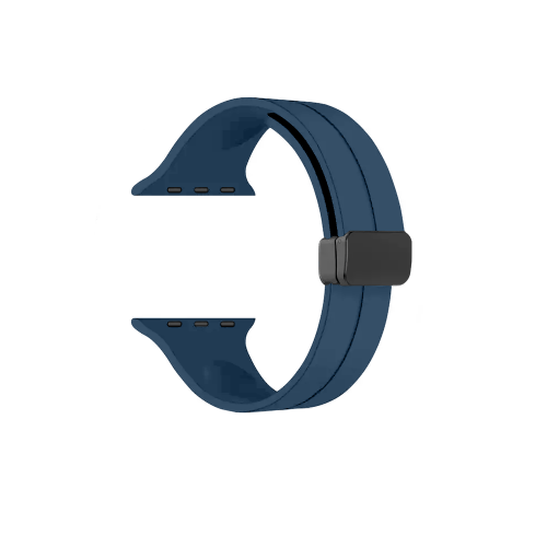 Ανταλλακτικό Λουράκι Σιλικόνης με Μαγνητικό Κούμπωμα για Apple Watch 42/44/45/49 mm  (Dusty Blue)
