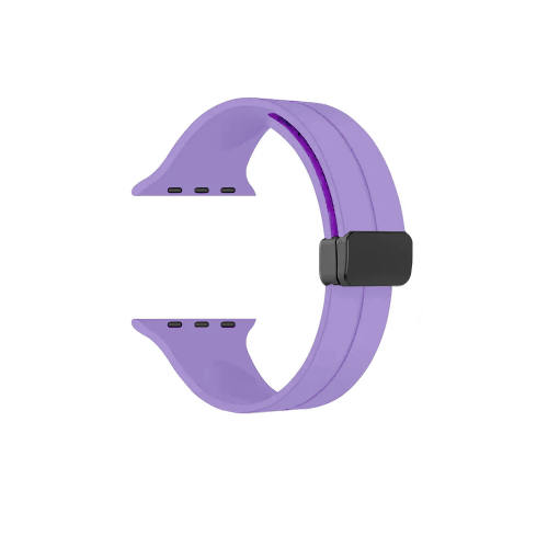 Ανταλλακτικό Λουράκι Σιλικόνης με Μαγνητικό Κούμπωμα για Apple Watch 42/44/45/49 mm  (Lilac Purple)