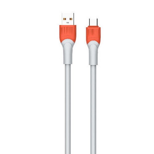 Καλώδιο LDNIO LS603 USB-A to Type-C 3m (Άσπρο-Πορτοκαλί) 