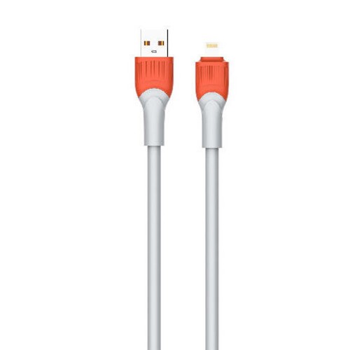 Καλώδιο LDNIO LS604 USB-A to Lightning 4m (Άσπρο-Πορτοκαλί)