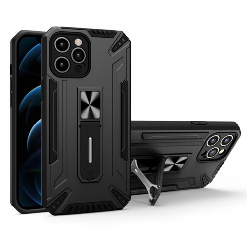 Θήκη MyMobi Shock Armor Back Cover με Προστασία Κάμερας για iPhone 12 Pro Max (Μαύρο)