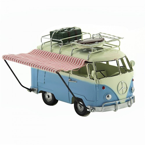 Αυτοκίνητο Εποχής - Βανάκι με Δύο Βαλίτσες (Γαλαζιο)