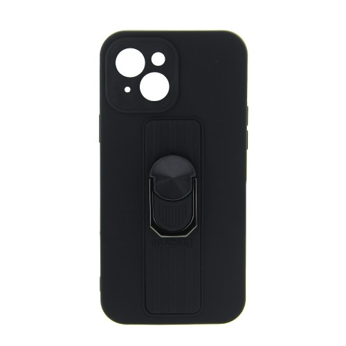 Θήκη Ring Case Back Cover με Προστασία Κάμερας για iPhone 13 mini (Μαύρο) 