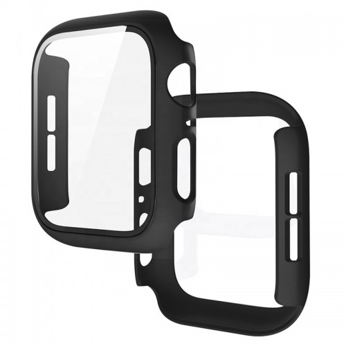 Θήκη Προστασίας με Tempered Glass για Apple Watch 44mm (Μαύρο)