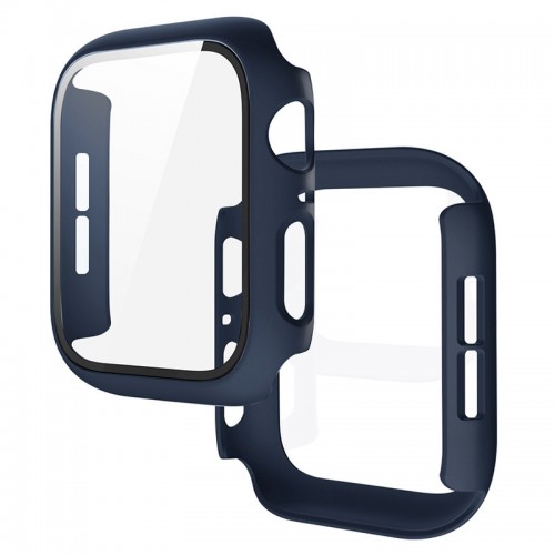 Θήκη Προστασίας με Tempered Glass για Apple Watch 44mm (Midnight Blue)
