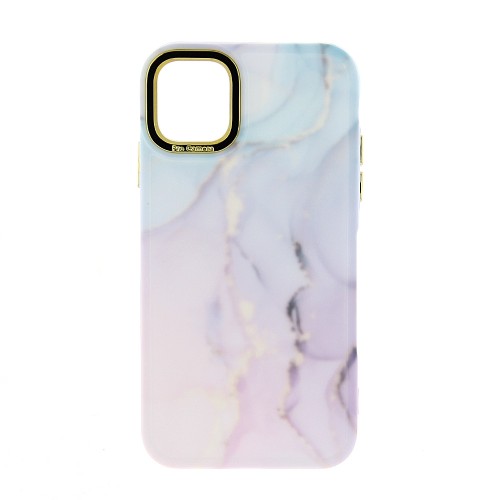 Θήκη Gold Accent Marble Back Cover Σιλικόνης για iPhone 11 (Mix Color)