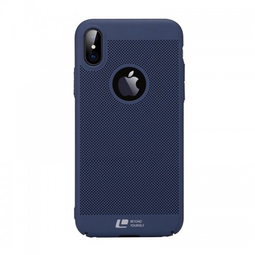 Θήκη Loopee Badge Hole Back Cover για iPhone X  (Μπλε)