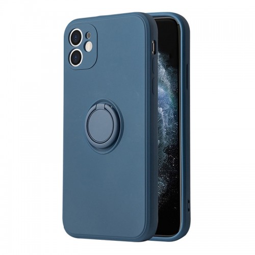 Θήκη Vennus Silicone Ring Back Cover για iPhone 13 (Μπλε)