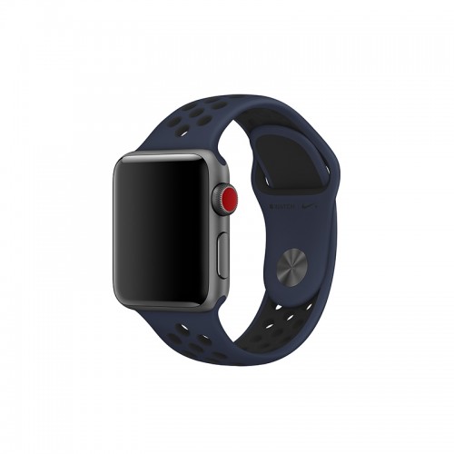 Ανταλλακτικό Λουράκι OEM Softband για Apple Watch 1/2/3 (42mm) (Navy-Black)