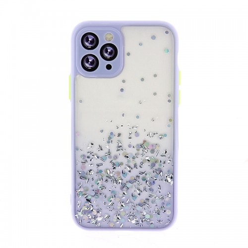 Θήκη Σιλικόνης Bumper Glitter Back Cover για Samsung Galaxy A41 (Μωβ) 