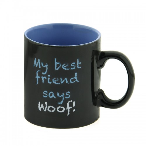 Κούπα My Best Friend Says Woof! 340ml (Μαύρο-Μπλε) 