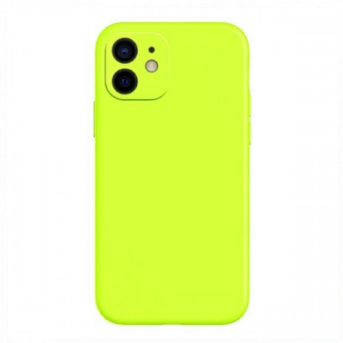 Θήκη MyMobi Σιλικόνης Mat Back Cover με Προστασία Κάμερας για iPhone 11 (Neon-Yellow) 