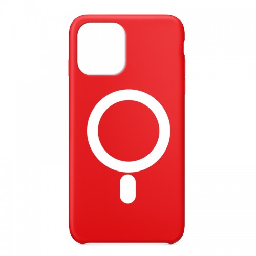 Θήκη OEM Silicone Magnetic Back Cover για iPhone 12/12 Pro (Red) 