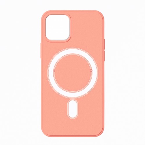 Θήκη OEM Silicone Magnetic Back Cover για iPhone 12 Pro Max (Salmon)
