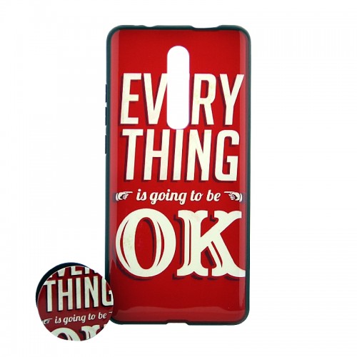 Θήκη με Popsocket Everything Is Going To Be Ok Back Cover για Xiaomi Redmi K20 (Design)