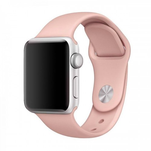 Ανταλλακτικό Λουράκι OEM Silicone για Apple Watch 42/44mm (Pale Pink) 