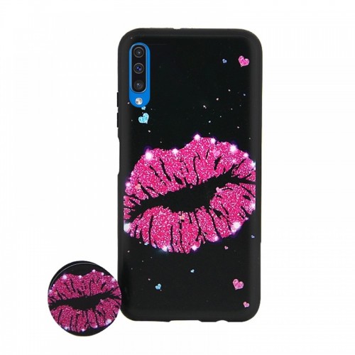 Θήκη με Popsocket Pink Kiss Back Cover για Samsung Galaxy A50/A50S/A30S (Design)