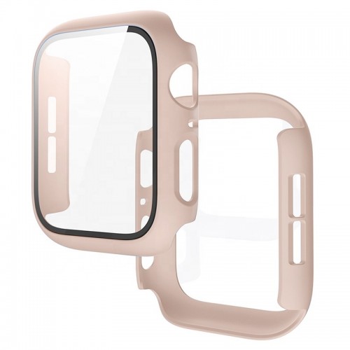 Θήκη Προστασίας με Tempered Glass για Apple Watch 42mm (Pink Sand)