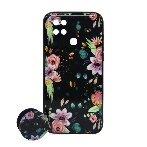 Θήκη MyMobi Plum Flowers Back Cover με Προστασία Κάμερας και Popsocket για Xiaomi Poco C40 (Design)