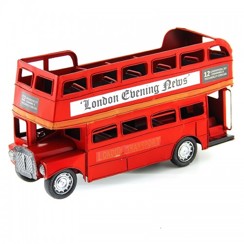 Διακοσμητικό Μεταλλικό Αγγλικό Λεωφορείο (Κόκκινο)