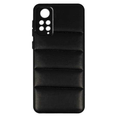 Θήκη 3D Striped Leather με Προστασία Κάμερας Back Cover για Xiaomi Redmi Note 10 Pro / Note 10 Pro Max (Μαύρο) 