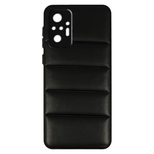 Θήκη 3D Striped Leather με Προστασία Κάμερας Back Cover για Xiaomi Redmi Note 11 Pro/ 11 Pro 5G (Μαύρο) 