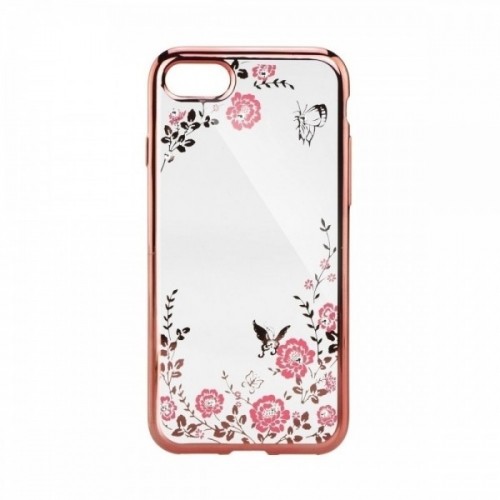 Θήκη Mymobi Back Cover Σιλικόνη ΝΙΚΕΛ Flowers για iPhone 13 Pro Max (Rose Gold) 