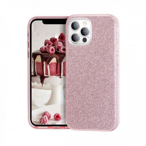 Θήκη MyMobi Back Cover Σιλικόνη Shining Case για iPhone 14 Pro Max (Ροζ)