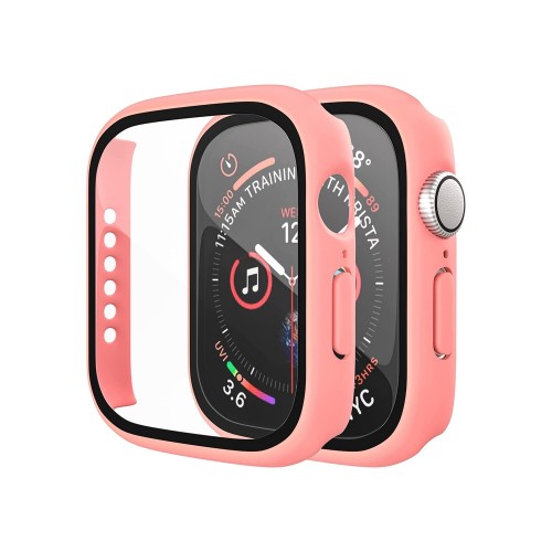 Θήκη Προστασίας με Tempered Glass για Apple Watch 42mm (Ροζ)