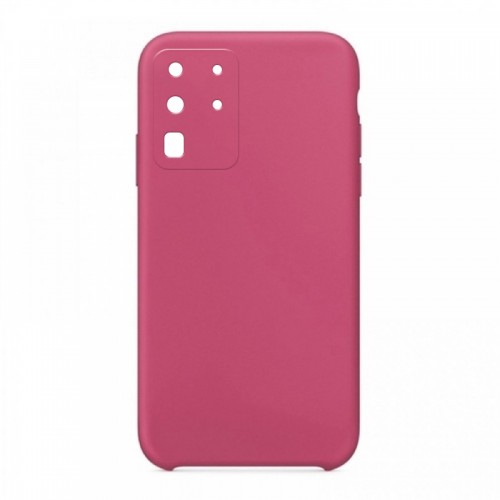 Θήκη OEM Silicone Back Cover με Προστασία Κάμερας για Samsung Galaxy S20 Ultra (Dark Pink) 