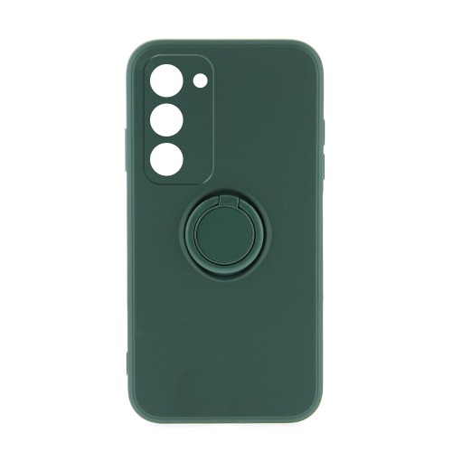 Θήκη Silicone Ring Back Cover με Προστασία Κάμερας για Samsung Galaxy S23 (Κυπαρισσί)