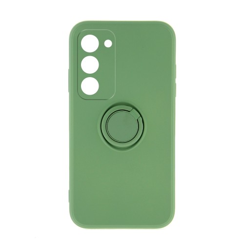 Θήκη Silicone Ring Back Cover με Προστασία Κάμερας για Samsung Galaxy S23 (Matcha Green) 