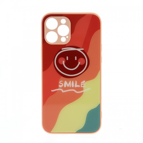 Θήκη Glass Smile Back Cover για iPhone 11 (Σομόν)