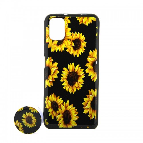 Θήκη με Popsocket Sunflowers Back Cover για Samsung Galaxy A31 (Design)