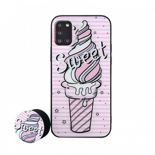 Θήκη με Popsocket Sweet Ice Cream Back Cover για Samsung Galaxy A31 (Design)
