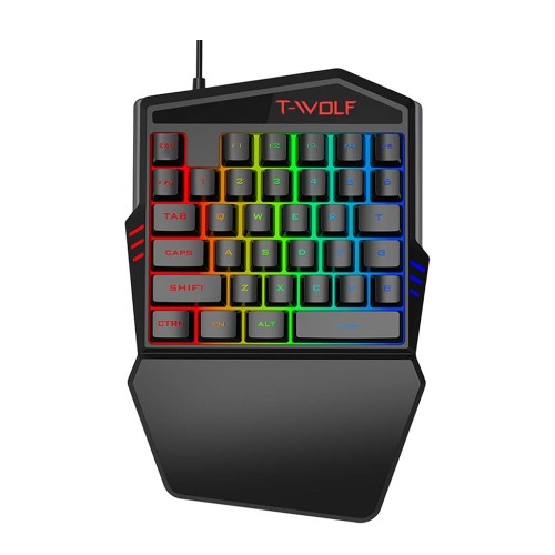 Gaming Ενσύρματο KeyPad T-Wolf T19 με LED Φωτισμό 