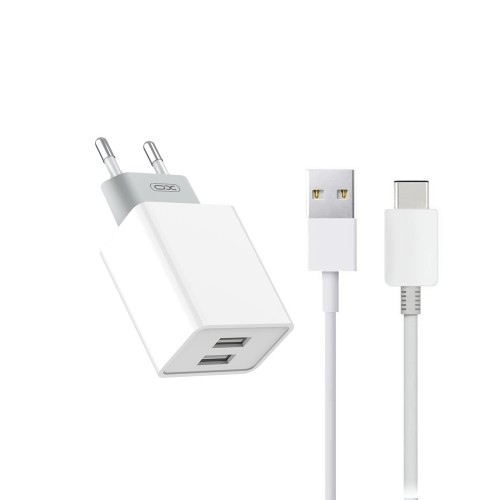 Φορτιστής XO L65EU με 2 Θύρες Usb 2.4A και καλώδιο Type-C