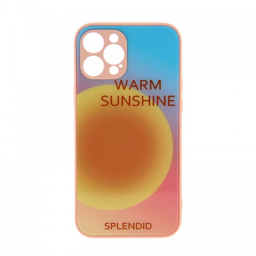 Θήκη Glass Warm Sunshine Back Cover για iPhone 11 (Σομόν)