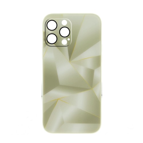 Θήκη Silicone & Glass White Lines Back Cover με Προστασία Κάμερας για iPhone 14 Pro (Design) 