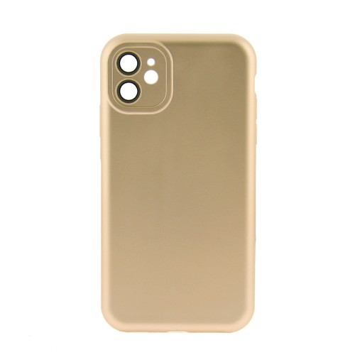 Θήκη Metallic Back Cover με Προστασία Κάμερας για iPhone 11 (Χρυσό)