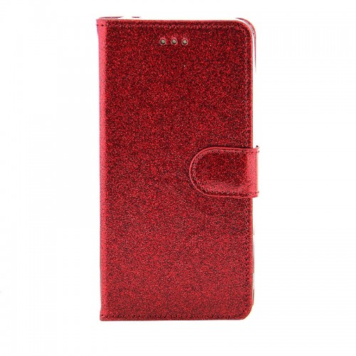 Θήκη OEM Shining με Clip Flip Cover για Huawei Y6 2019 (Κόκκινο)