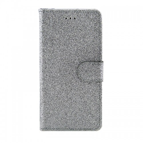 Θήκη OEM Shining με Clip Flip Cover για Huawei P30 Lite (Ασημί) 