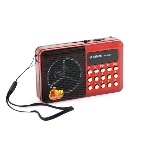 Ηχείο με Ραδιόφωνο YG-033U (Κόκκινο)