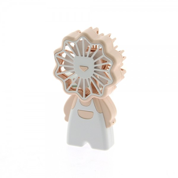 Mini Επιτραπέζιος Ανεμιστήρας USB FY041Q (Ροζ-Άσπρο)